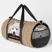 犬の名前、名前、Samoyedを追加 ダッフルバッグ (右コーナー)