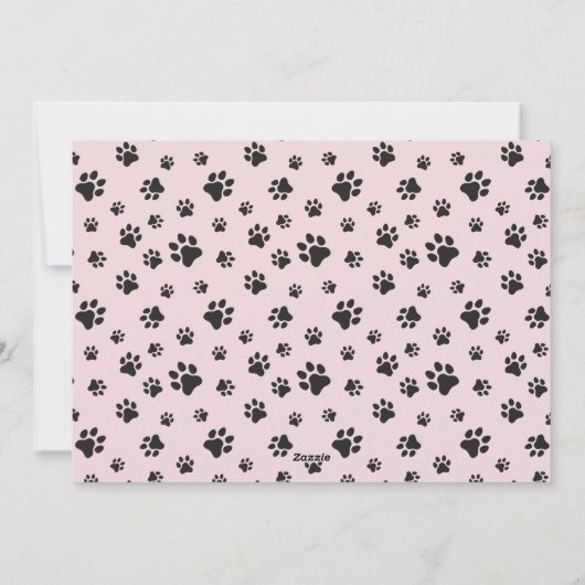 犬の吠えるスピリット明るいペットピンクのクリスマス シーズンカード (裏面)