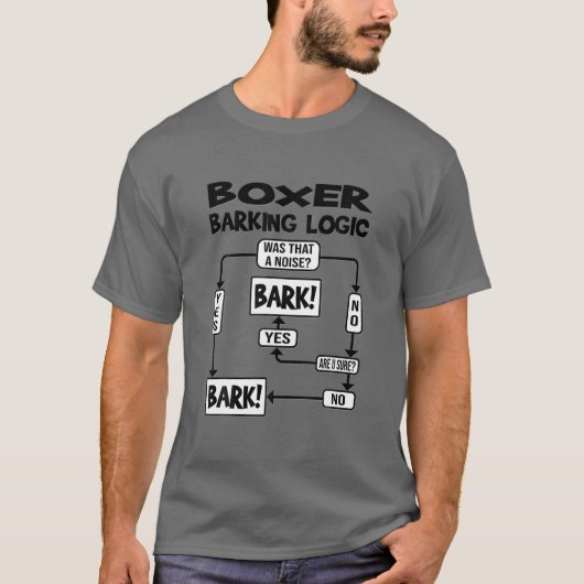 犬の吠えロジック、おもしろい犬ギフトアイディア、ボクおもしろいセ Tシャツ (正面)