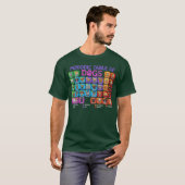 犬の周期表 ペット 子犬 科学 愛犬家 Tシャツ (正面フル)