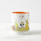 犬の命を！落下離れ秋マグ！ ツートーンマグカップ (中央)