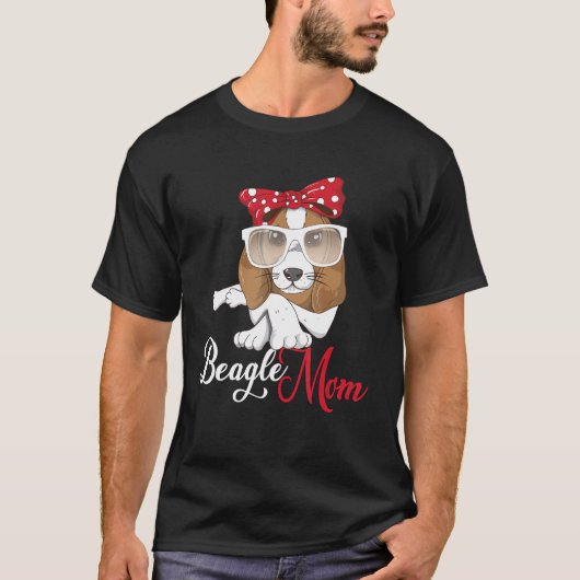 犬の品種ビーグル母マドッグママことわざ犬ママ Tシャツ (正面)