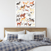 犬の品種 キャンバスプリント (インサイチュ (寝室))