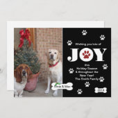 犬の喜びの休日の写真カード挨拶 シーズンカード (正面/裏面)