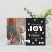 犬の喜びの休日の写真カード挨拶 シーズンカード (スタンド正面)