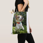 犬の喜びの輝き トートバッグ (クローズアップ)
