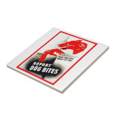 犬の噛み跡を報告 タイル (側面)