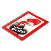 犬の噛み跡を報告 ノートブック (左側)