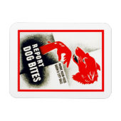 犬の噛み跡を報告 マグネット (横)