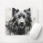 犬の墨絵 マウスパッド (マウス)