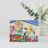 犬の壁画グラフィティ ポストカード (スタンド正面)