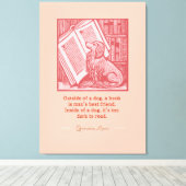 犬の外 – グラウチョマルクス引用文 キャンバスプリント (インサイチュ (ウッドフロア))