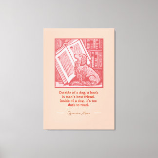 犬の外 – グラウチョマルクス引用文 キャンバスプリント