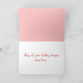 犬の夢～ホリデーカード（ピンク） シーズンカード (内部)