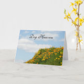 犬の天国のお悔やみカード失ったことをお詫びします！ カード (黄色い花)