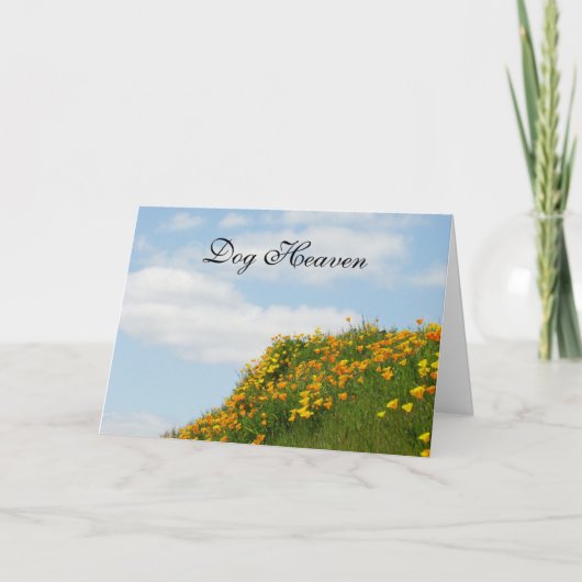 犬の天国のお悔やみカード失ったことをお詫びします！ カード (正面)