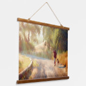 犬の天国ウッドトップウォールタペストリー 吊り下げ型タペストリー (傾斜あり)