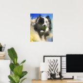 犬の天国ボールのパトロールAustralian Shepherd ポスター (ホームオフィス)