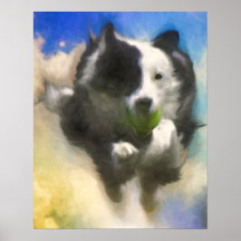 犬の天国ボールのパトロールAustralian Shepherd ポスター