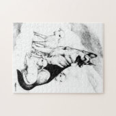 犬の天国、マスターの群 ジグソーパズル (横)