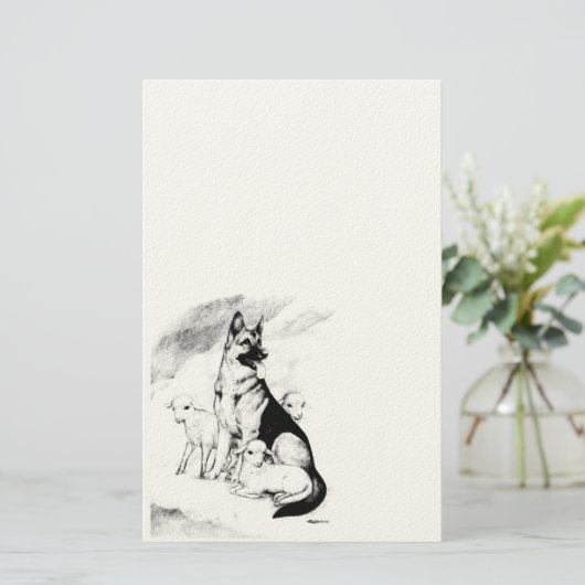 犬の天国、マスターの群 便箋 (スタンド正面)