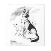 犬の天国、マスターズフロック ノートパッド (正面)