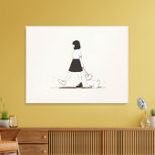 犬の女の子 キャンバスプリント (インサイチュ (リビング))