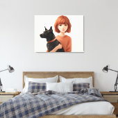 犬の女の子 キャンバスプリント (インサイチュ (寝室))