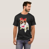 犬の女の子 フレンチブルドッグ Tシャツ (正面フル)