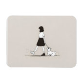 犬の女の子 マグネット (横)
