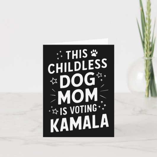 犬の女性投票Kamala Harris Dog Mom Voting Blue カード (正面)