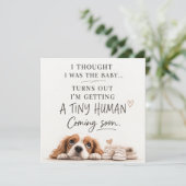 犬の妊娠発表カード 招待状 (スタンド正面)