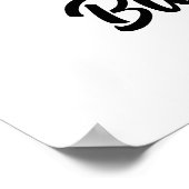 犬の姉のパーソナライズされた写真 ポスター (角)