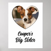 犬の姉の写真パーソナライズされたと文字 ポスター (正面)