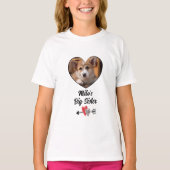 犬の姉の写真パーソナライズされた Tシャツ (正面)