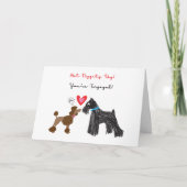 犬の婚約カード カード (正面)