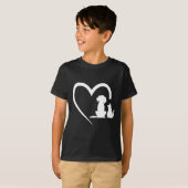犬の子犬とBa1 Tシャツ (正面フル)