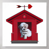 犬の子犬のためのプリントフレームのアップロードされたプリントポスター ポスター (正面)