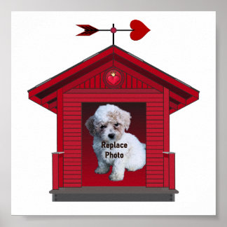 犬の子犬のためのプリントフレームのアップロードされたプリントポスター ポスター