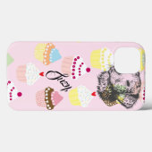 犬の子犬のカップケーキ 食品 スイーツ デスティニーの デスティニー Case-Mate iPhoneケース (裏面 (横))