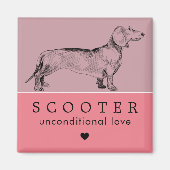 犬の子犬のパーソナライズされた名前 マグネット (正面)