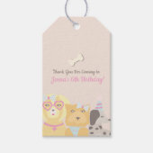 犬の子犬のパーティーの好意 ギフトタグ (正面)