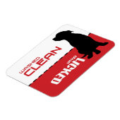 犬の子犬のピットブル食洗機マグネット – クリッキングクリーン マグネット (左側)