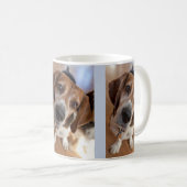 犬の子犬の恋人3カスタム枚の写真 コーヒーマグカップ (正面右)