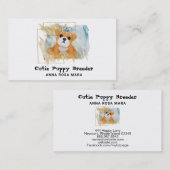 *~*犬の子犬の繁殖動物の歩行者のデイケア 名刺 (正面/裏面)