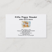 *~*犬の子犬の繁殖動物の歩行者のデイケア 名刺 (裏面)