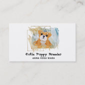 *~*犬の子犬の繁殖動物の歩行者のデイケア 名刺 (正面)