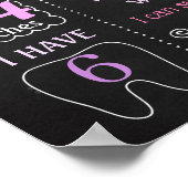 犬の子犬の誕生日パーティショックボード女の子 ポスター (角)