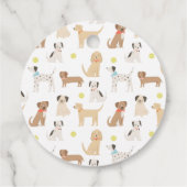 犬の子犬の誕生日パーティー フェイバータグ (裏面)