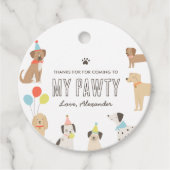 犬の子犬の誕生日パーティー フェイバータグ (正面)